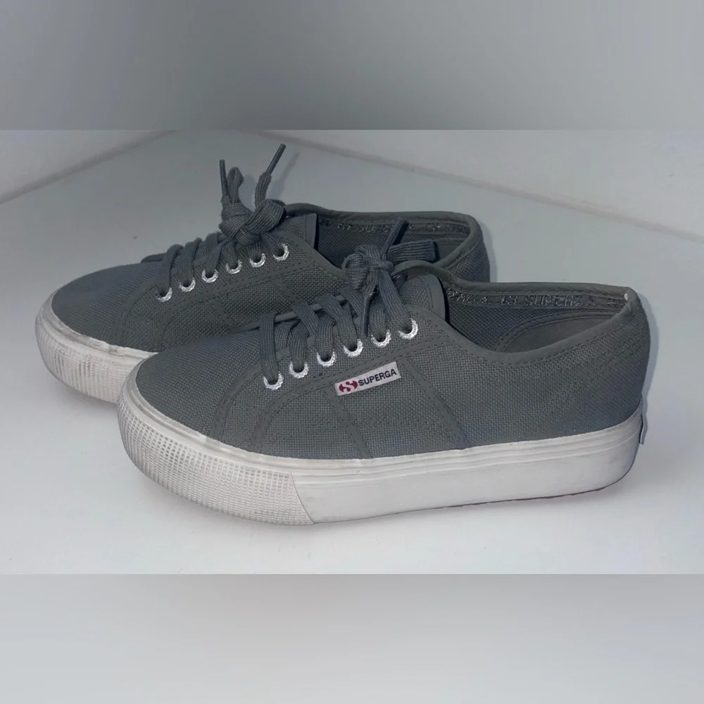 Superga Platform Sneakers gray